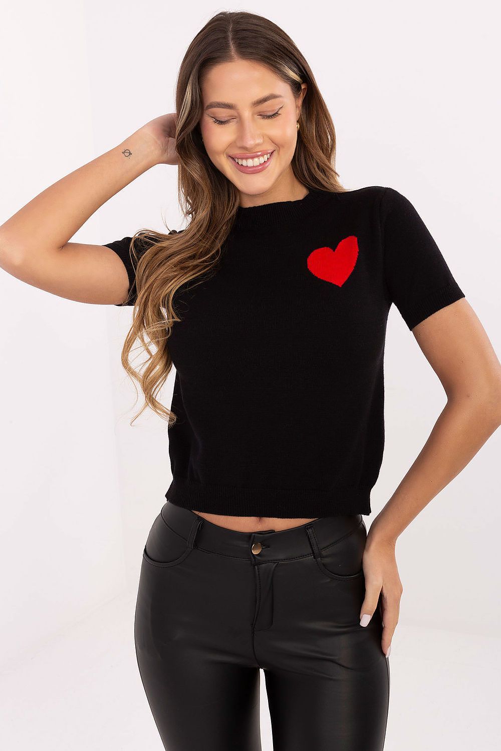 Women Graphic Knit Sweater Feminine Pullover-Women's Sweater-LeStyleParfait