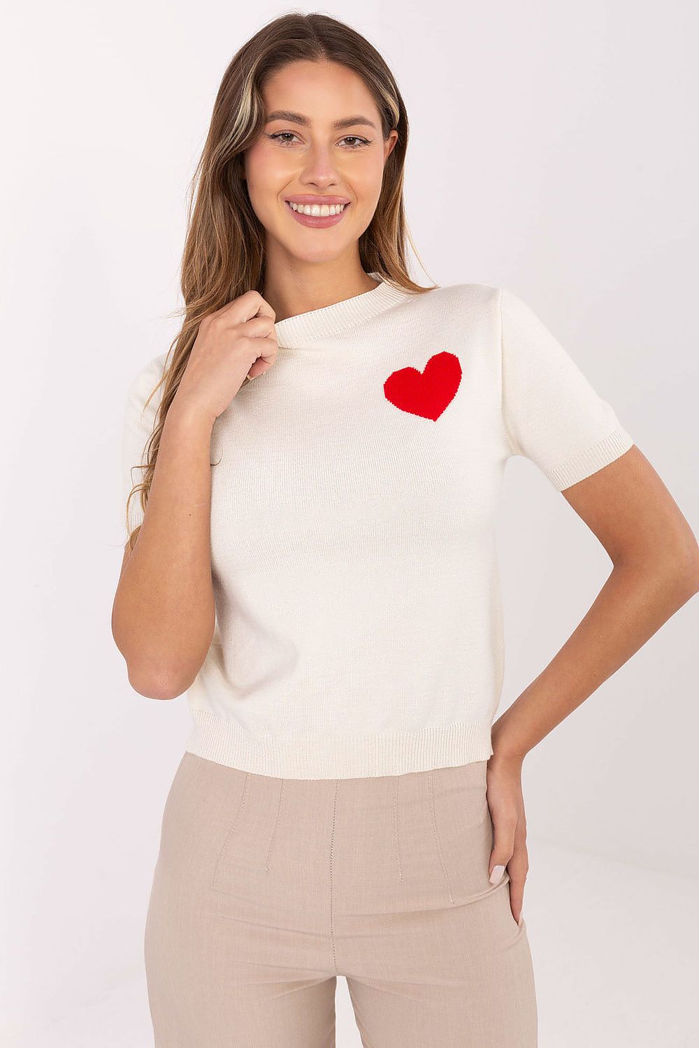Women Graphic Knit Sweater Feminine Pullover-Women's Sweater-LeStyleParfait