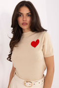 Women Graphic Knit Sweater Feminine Pullover-Women's Sweater-LeStyleParfait