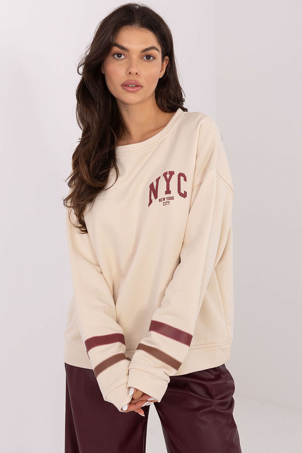 Women Graphic Print Loose Sweatshirt Urban Style-Women Sweatshirt-LeStyleParfait