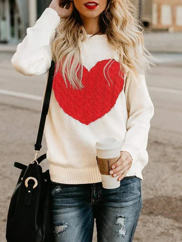 Women Graphic Pullover Sweater Leisure Knit-Women's Sweater-LeStyleParfait