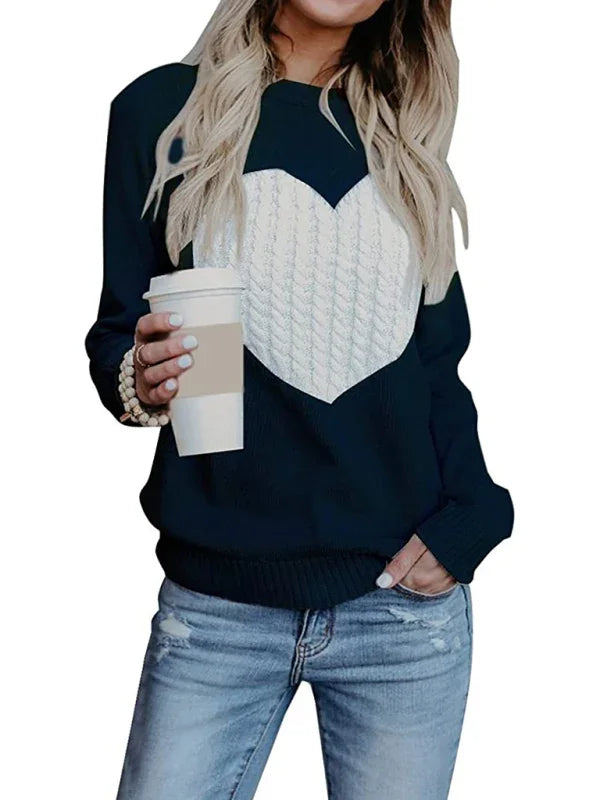 Women Graphic Pullover Sweater Leisure Knit-Women's Sweater-LeStyleParfait