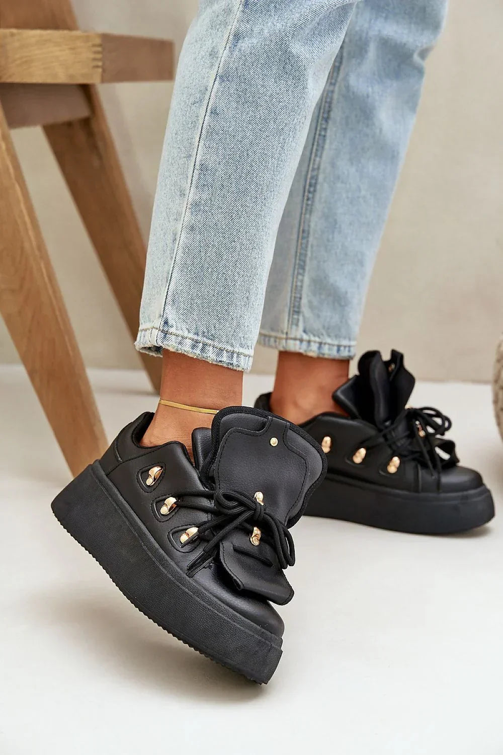 Women High Platform Sneakers Vegan Chunky Casual Shoes-women sneakers-LeStyleParfait