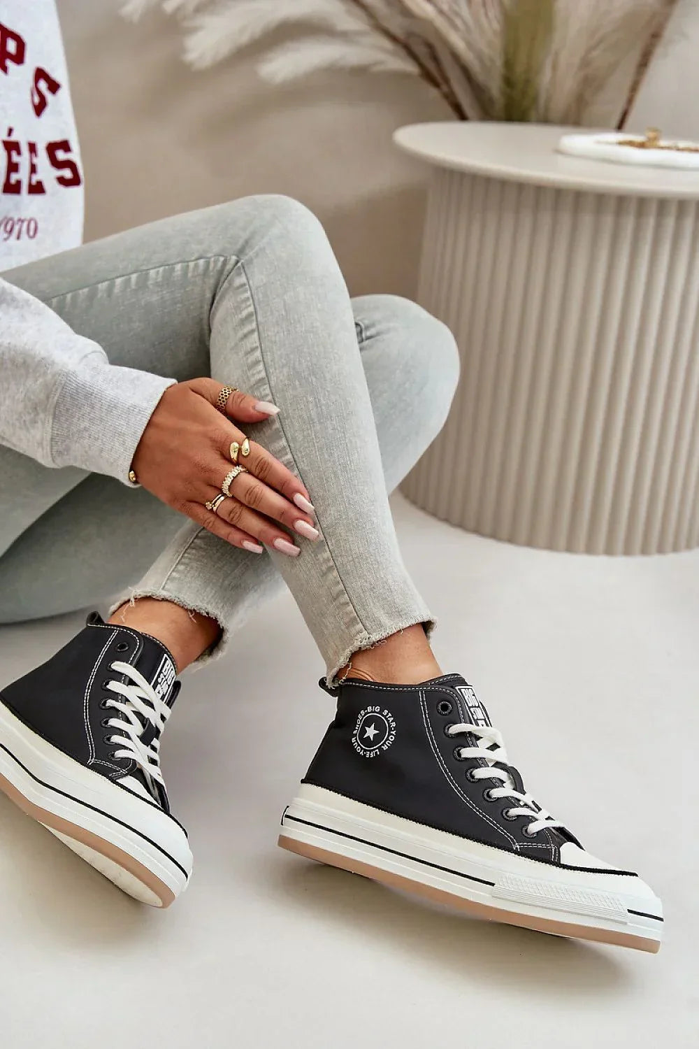 Women High Top Platform Sneakers Insulated Slip Resistant Shoes-women sneakers-LeStyleParfait
