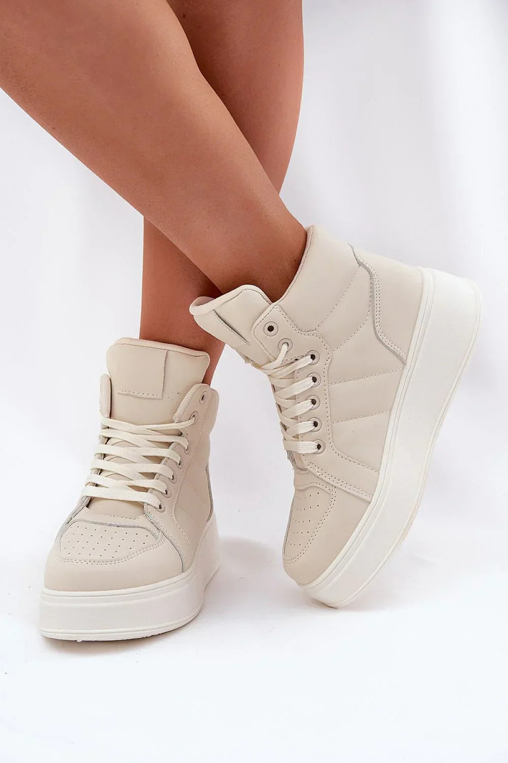 Women High-Top Platform Sneakers Vegan Casual Sport Shoes-women sneakers-LeStyleParfait