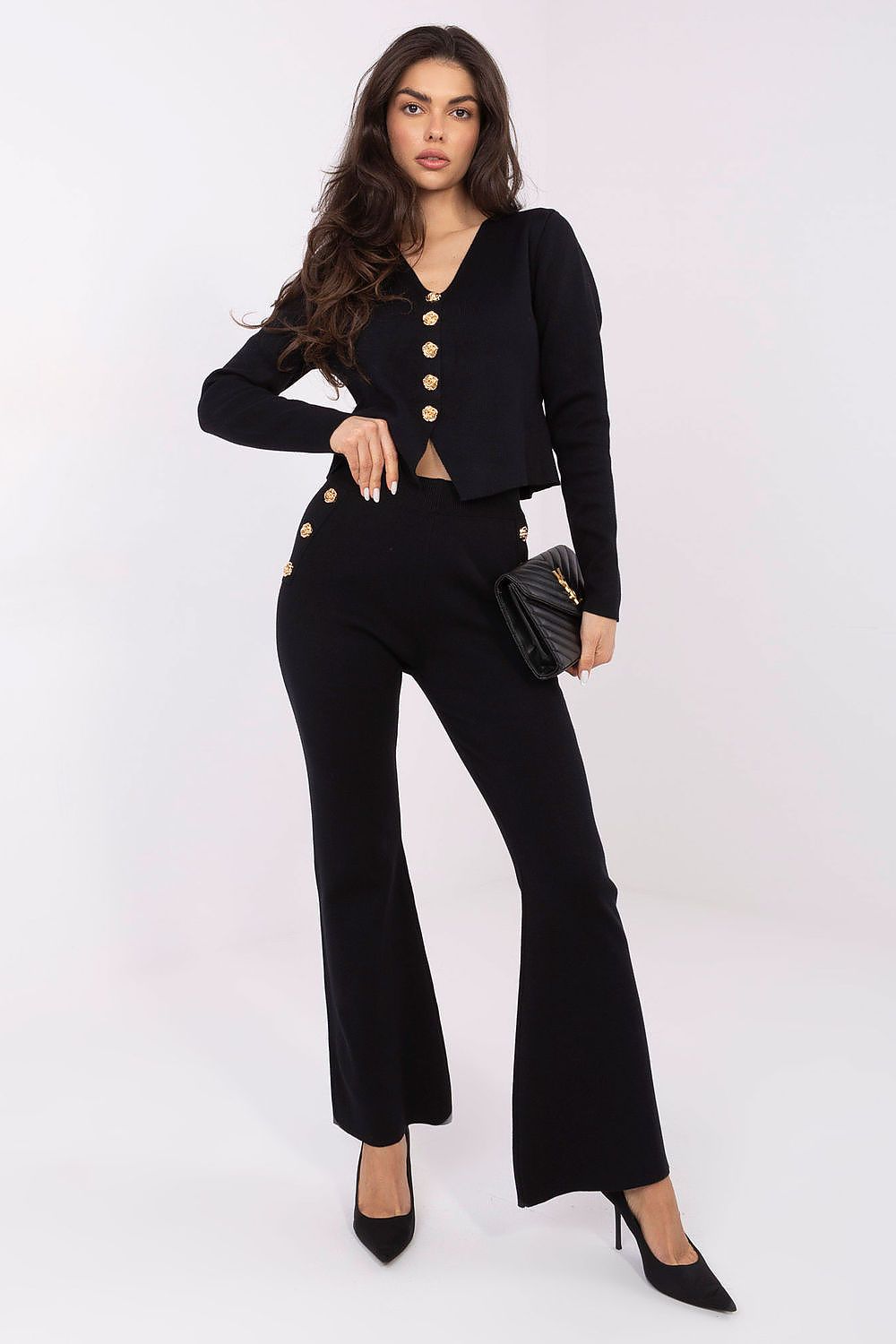Women Knit Sweater Set Elegant Lounge-Women's Sweater-LeStyleParfait