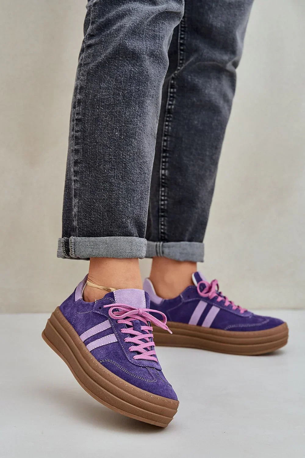 Women Leather Platform Sneakers Casual Everyday Travel Shoes-women sneakers-LeStyleParfait