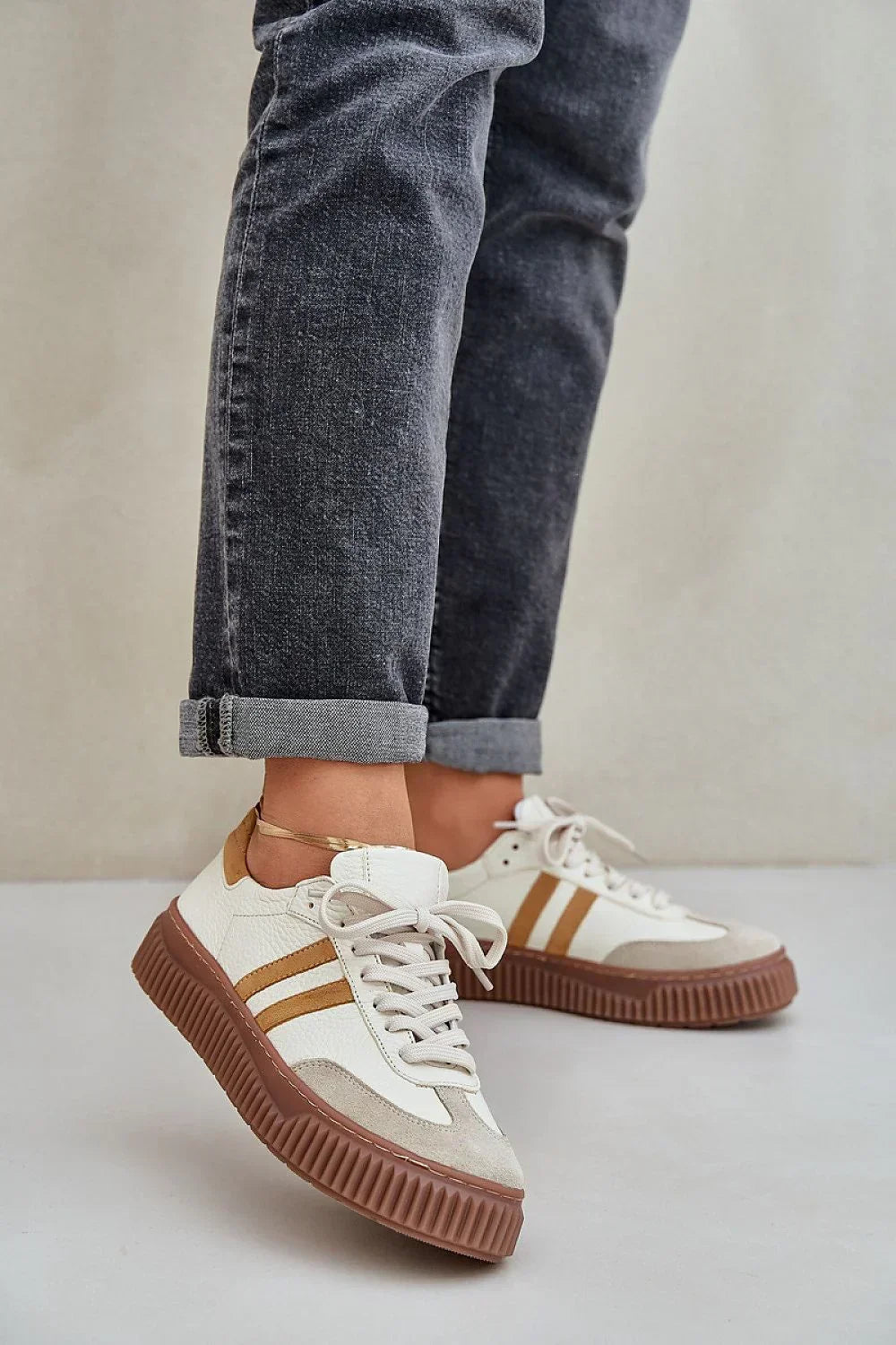 Women Leather Platform Sneakers Casual Everyday Travel Shoes-women sneakers-LeStyleParfait