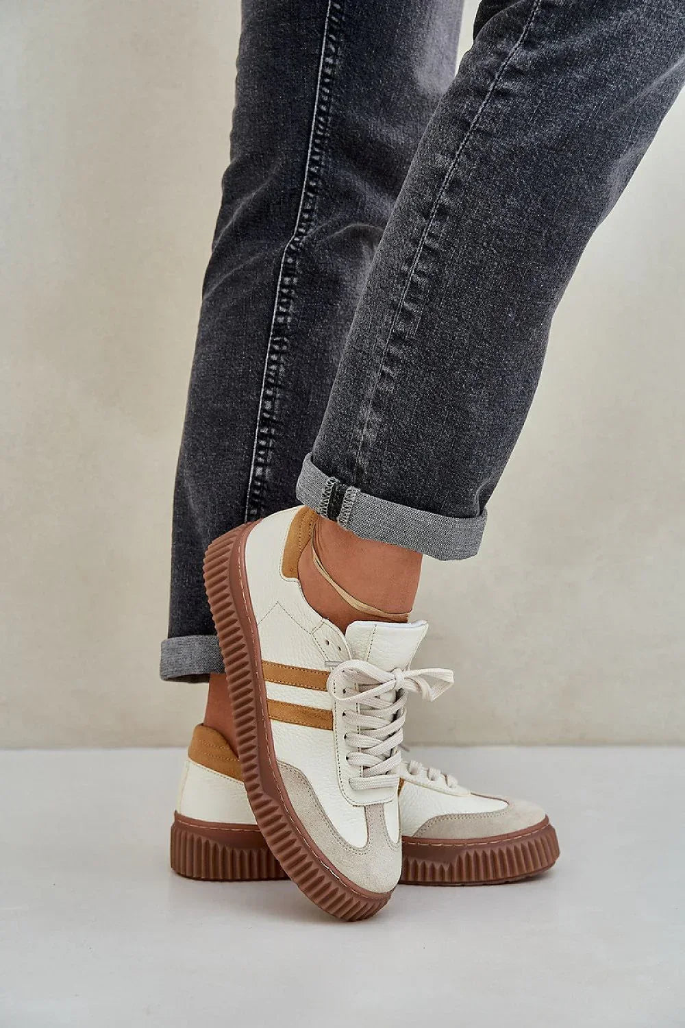 Women Leather Platform Sneakers Casual Everyday Travel Shoes-women sneakers-LeStyleParfait