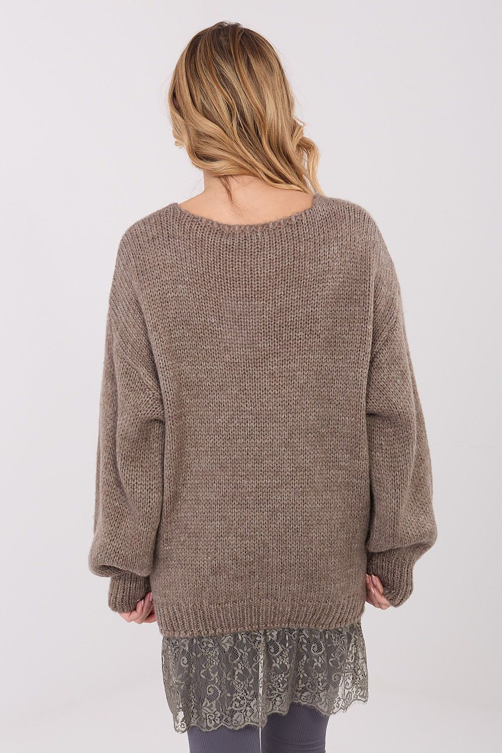 Women Longline Mohair Sweater Elegant Knit-Women's Sweater-LeStyleParfait