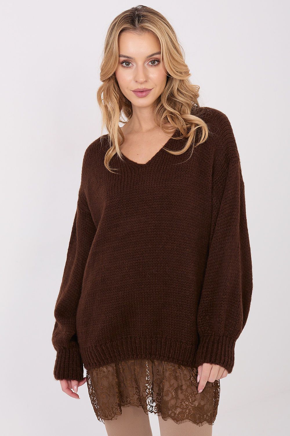 Women Longline Mohair Sweater Elegant Knit-Women's Sweater-LeStyleParfait