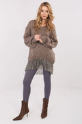 Women Longline Mohair Sweater Elegant Knit-Women's Sweater-LeStyleParfait