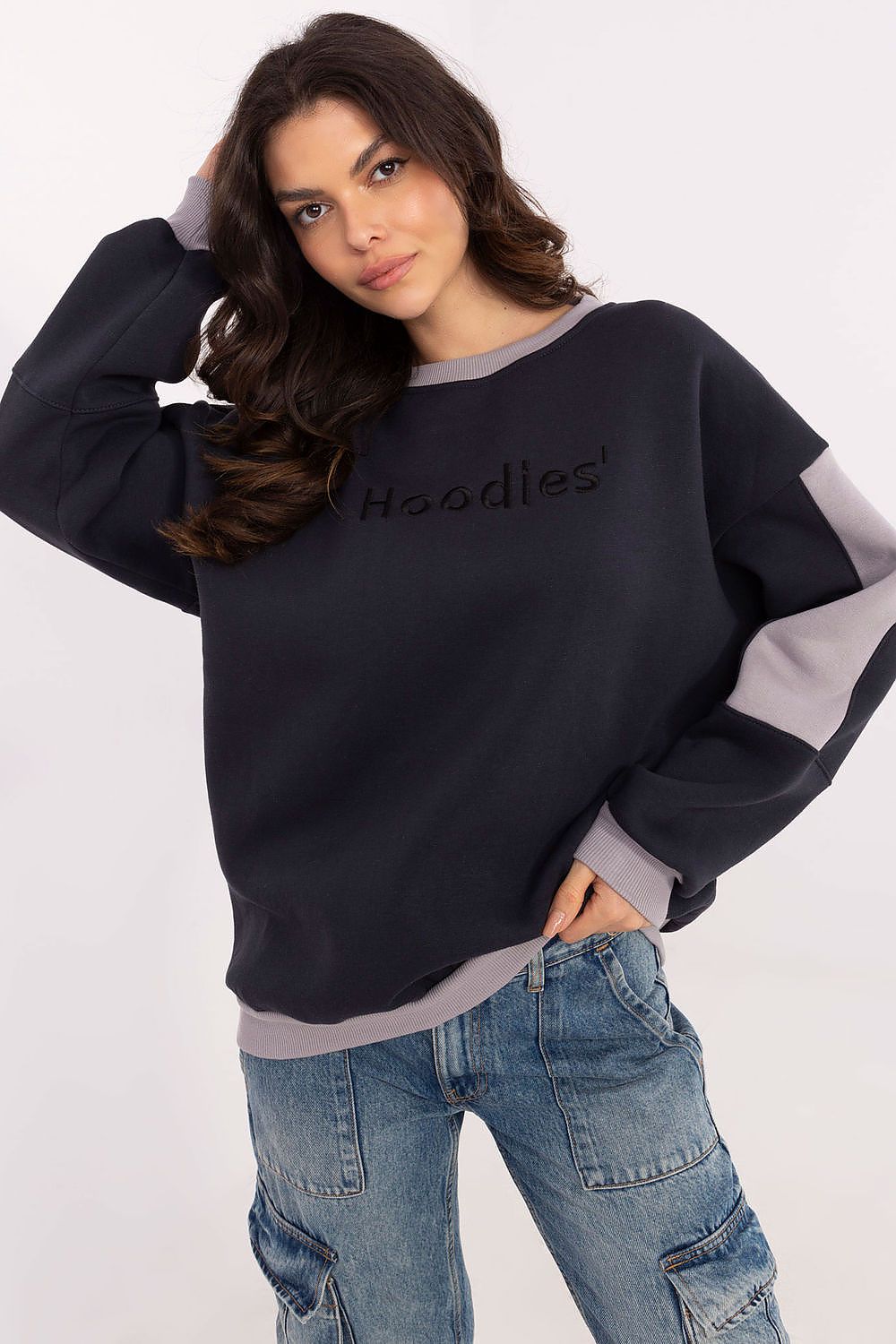 Women Loose Embroidered Sweatshirt Premium Style-Women Sweatshirt-LeStyleParfait
