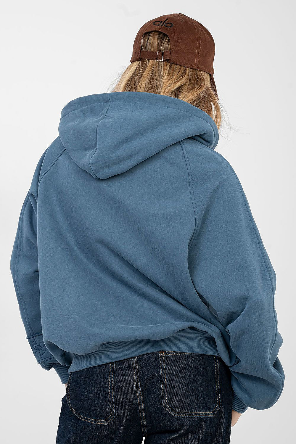 Women Loose Embroidered Zip-Up Hoodie Premium Style-Women Hoodie-LeStyleParfait