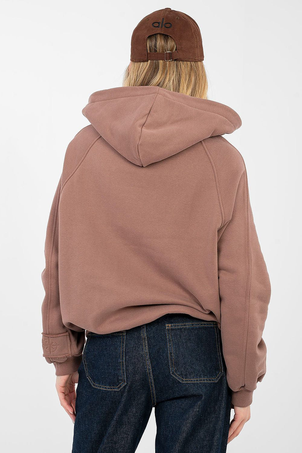 Women Loose Embroidered Zip-Up Hoodie Premium Style-Women Hoodie-LeStyleParfait