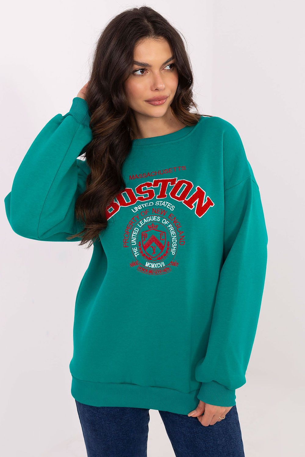 Women Loose Graphic Sweatshirt Urban Style-Women Sweatshirt-LeStyleParfait