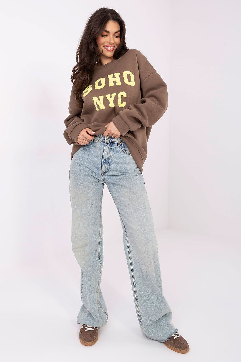Women Loose Graphic Sweatshirt Urban Style-Women Sweatshirt-LeStyleParfait