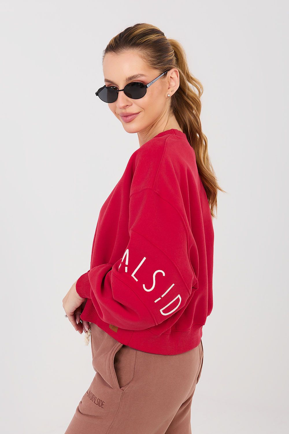 Women Loose Plain-Solid Crop Sweatshirt Modern Style-Women Sweatshirt-LeStyleParfait