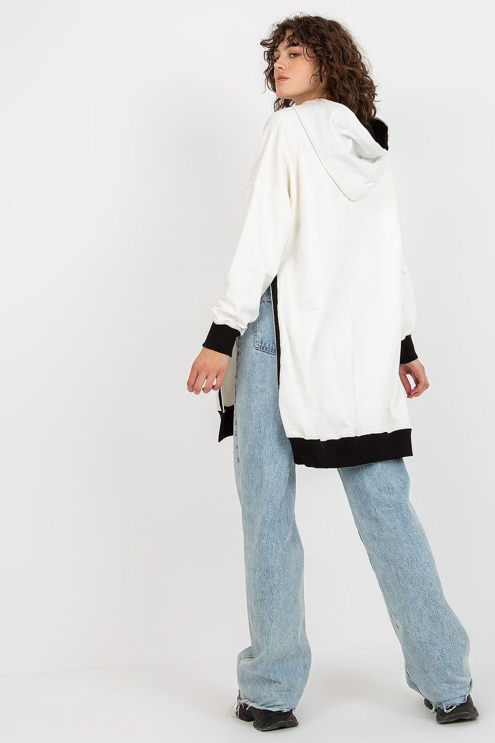 Women Loose Printed Longline Hoodie Trend Style-Women Hoodie-LeStyleParfait