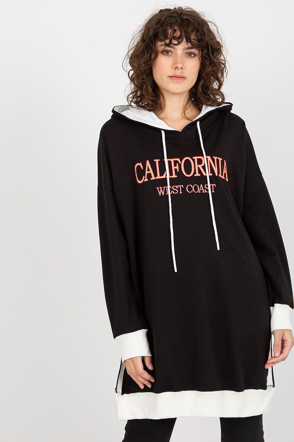 Women Loose Printed Longline Hoodie Trend Style-Women Hoodie-LeStyleParfait