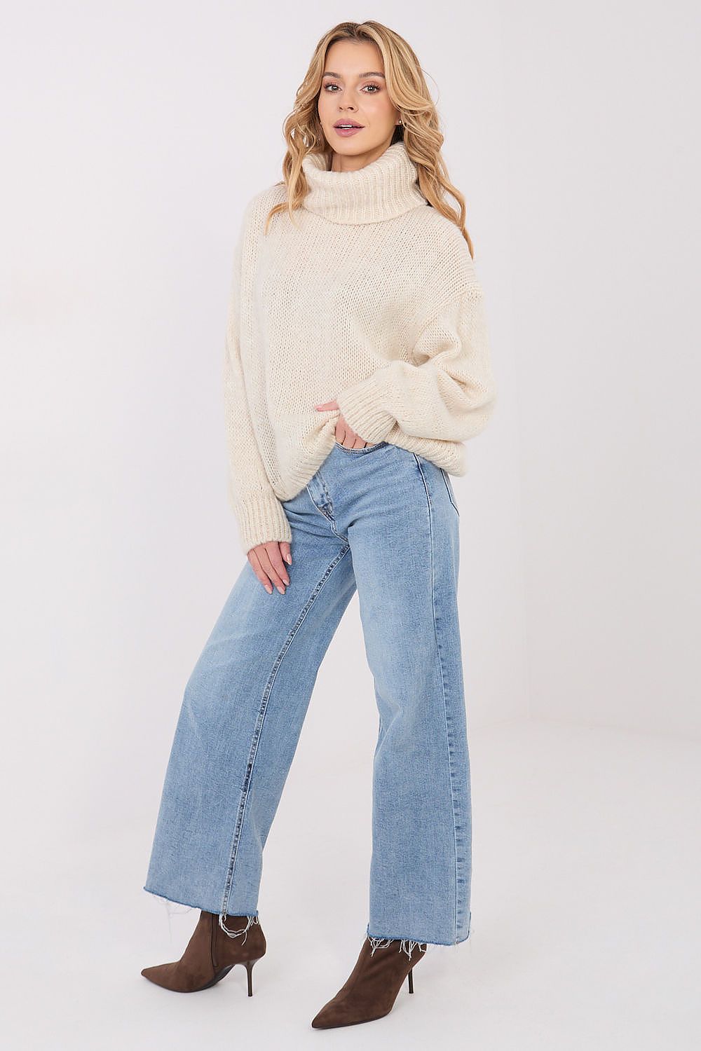 Women Mohair Turtleneck Sweater Cozy Knit-Women's Sweater-LeStyleParfait