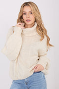 Women Mohair Turtleneck Sweater Cozy Knit-Women's Sweater-LeStyleParfait