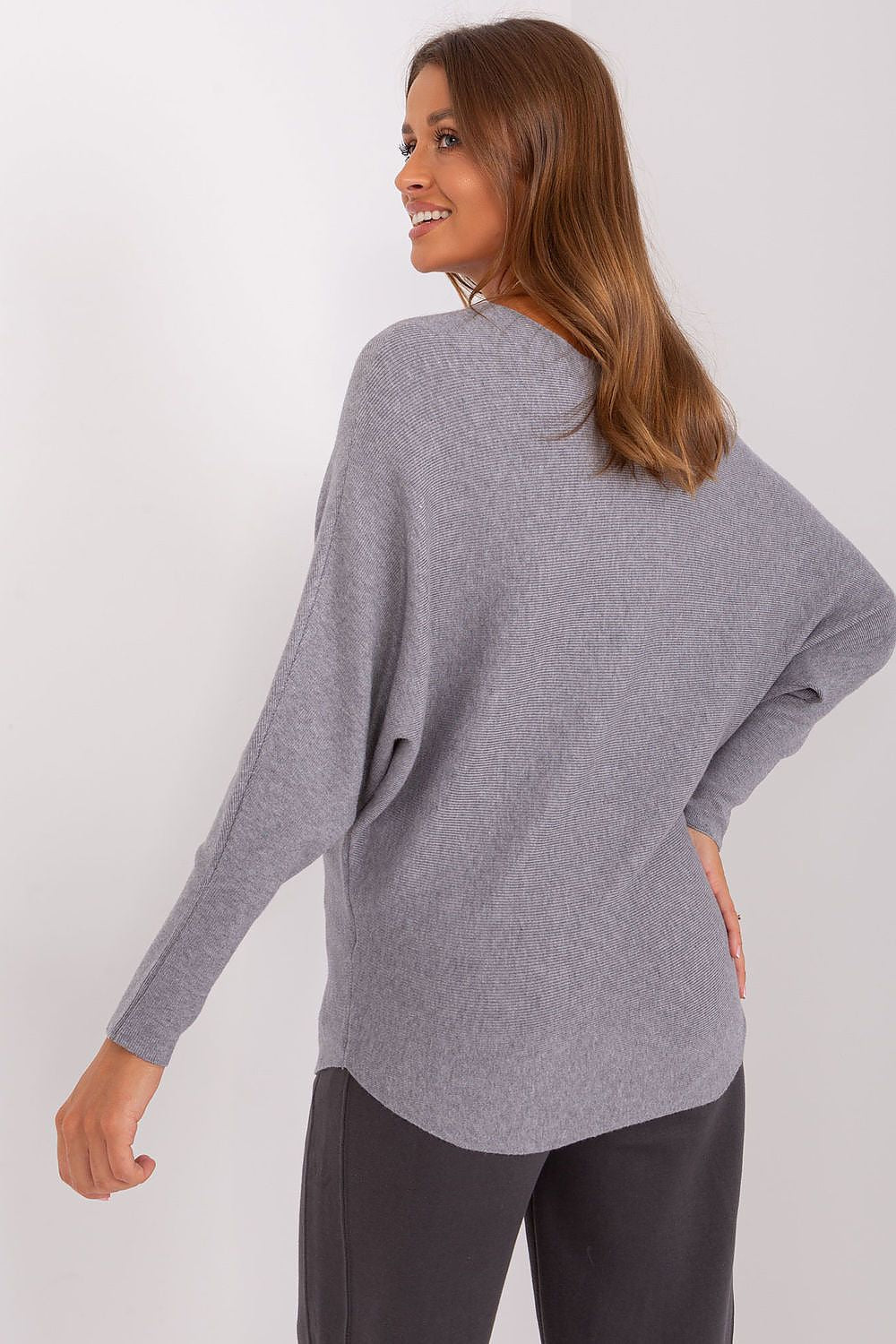 Women Oversized Batwing Sweater Cozy Knit-Women's Sweater-LeStyleParfait