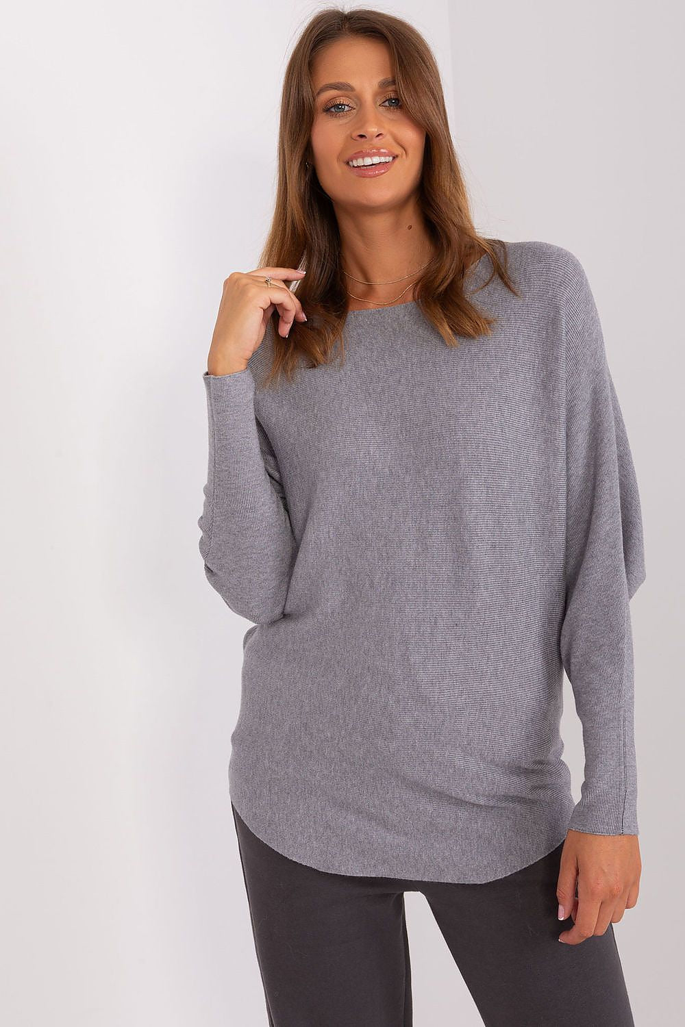 Women Oversized Batwing Sweater Cozy Knit-Women's Sweater-LeStyleParfait