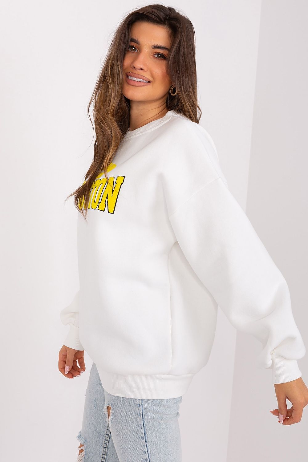 Women Oversized Logo Crewneck Sweatshirt Street Style-Women Sweatshirt-LeStyleParfait