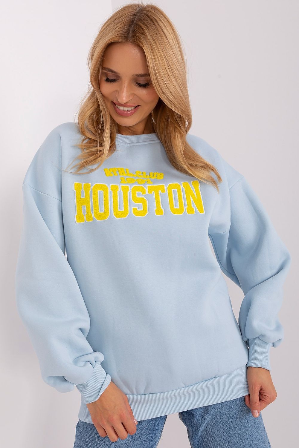 Women Oversized Logo Crewneck Sweatshirt Street Style-Women Sweatshirt-LeStyleParfait