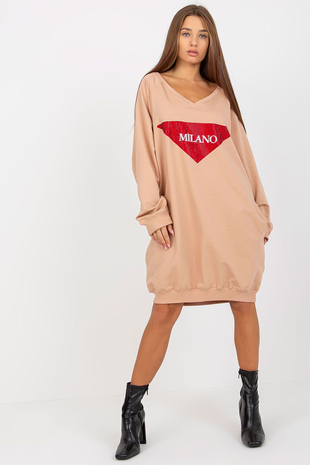 Women Oversized Printed Longline Sweatshirt Street Style-Women Sweatshirt-LeStyleParfait