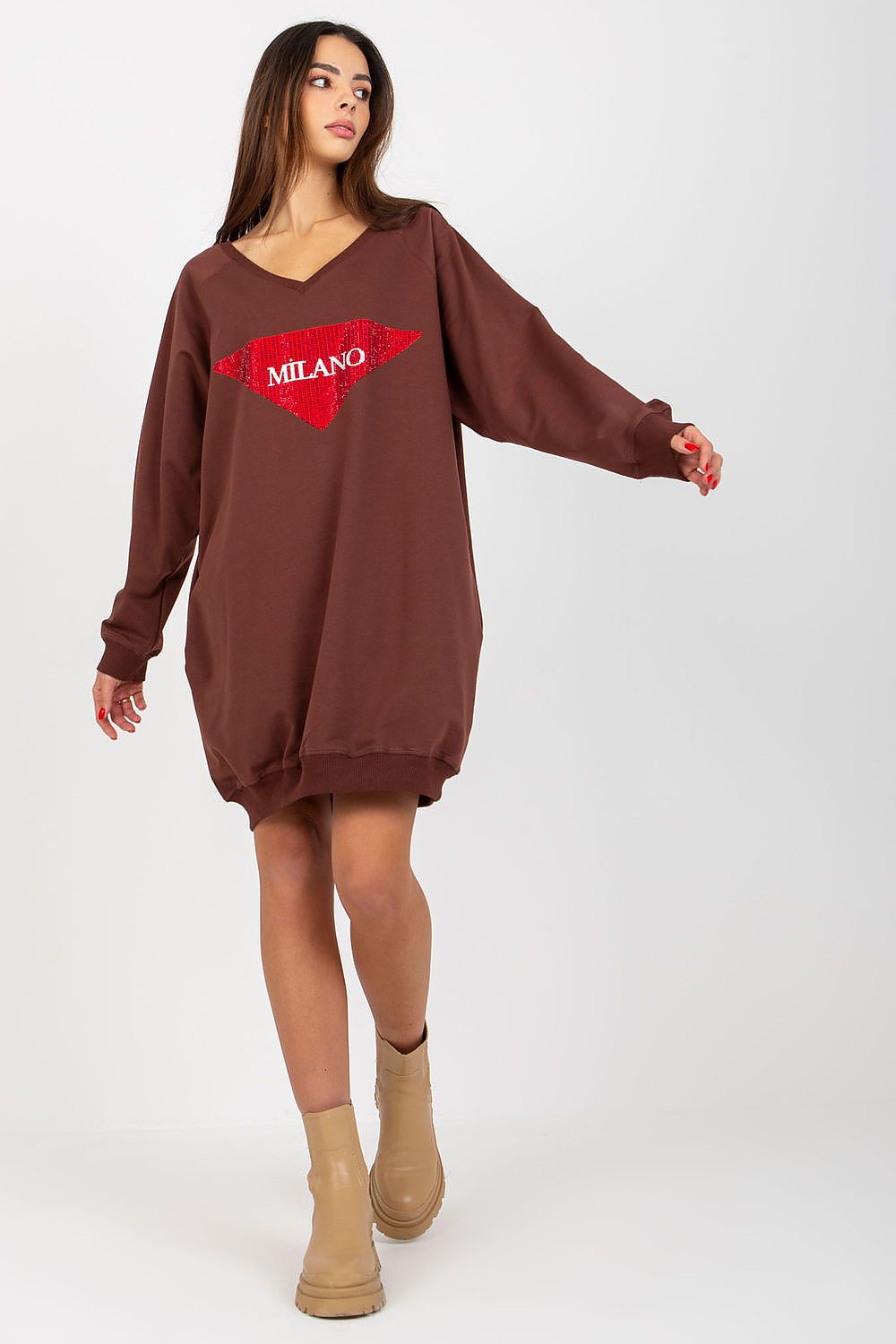 Women Oversized Printed Longline Sweatshirt Street Style-Women Sweatshirt-LeStyleParfait