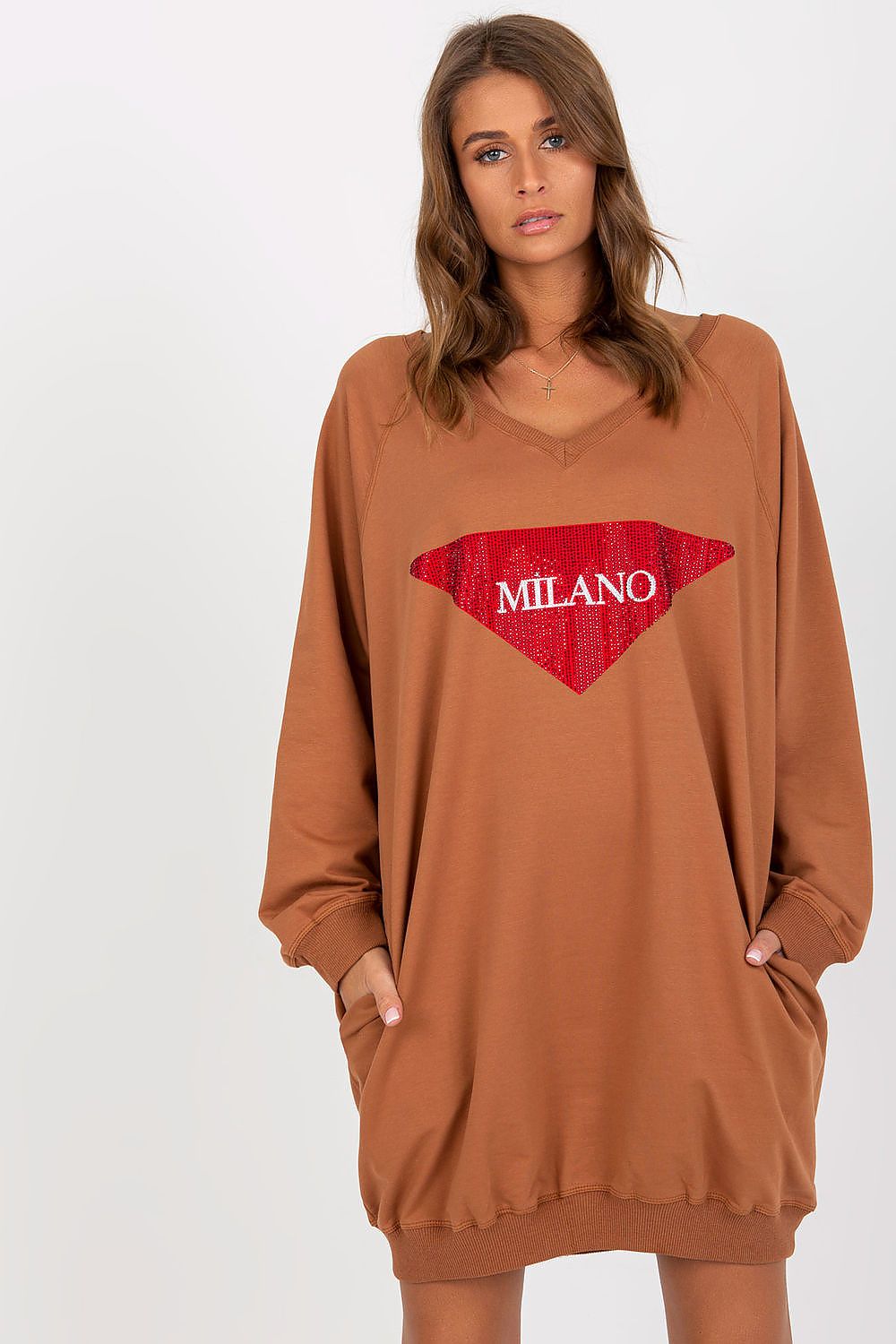 Women Oversized Printed Longline Sweatshirt Street Style-Women Sweatshirt-LeStyleParfait