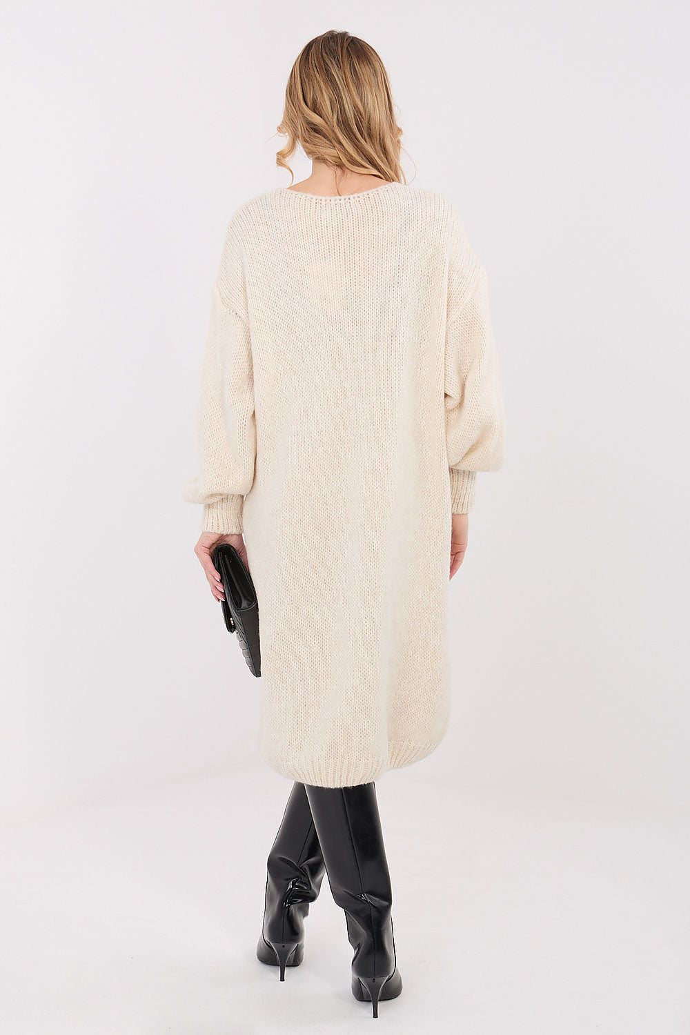 Women Oversized Sweater Dress Longline Knit-Women's Sweater-LeStyleParfait