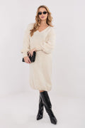 Women Oversized Sweater Dress Longline Knit-Women's Sweater-LeStyleParfait