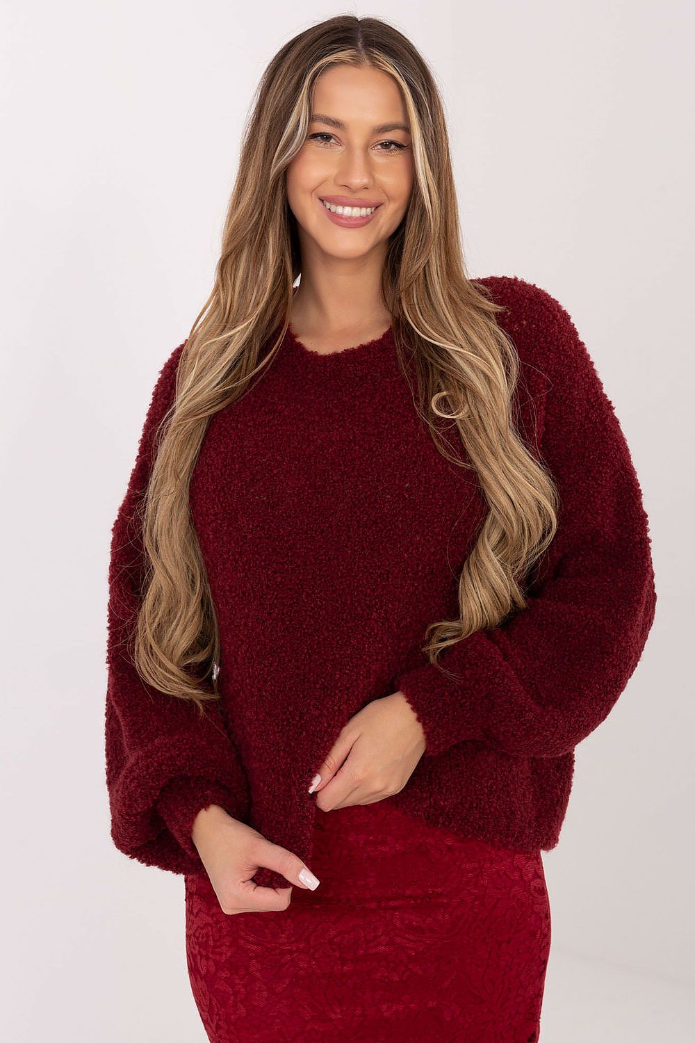 Women Oversized Wool Blend Sweater-Women's Sweater-LeStyleParfait