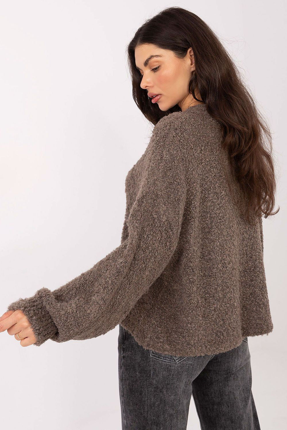 Women Oversized Wool Blend Sweater-Women's Sweater-LeStyleParfait