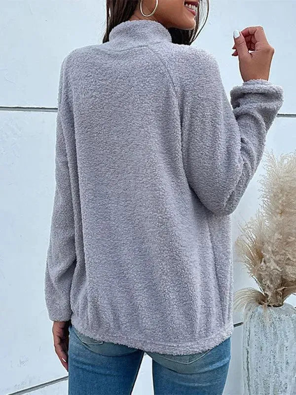 Women Patchwork Turtleneck Sweater Modern-Women's Sweater-LeStyleParfait
