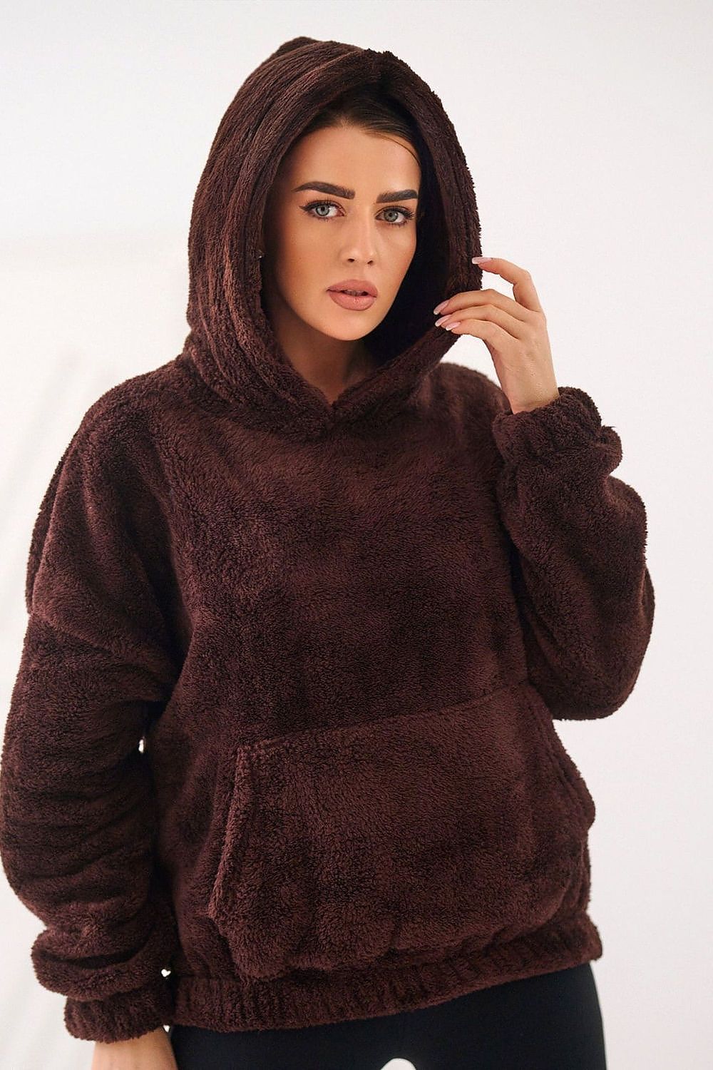 Women Plain-Solid Loose Hoodie Essential Style-Women Hoodie-LeStyleParfait