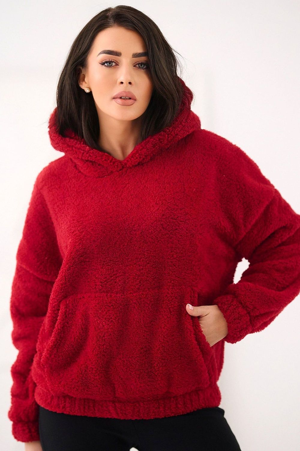 Women Plain-Solid Loose Hoodie Essential Style-Women Hoodie-LeStyleParfait