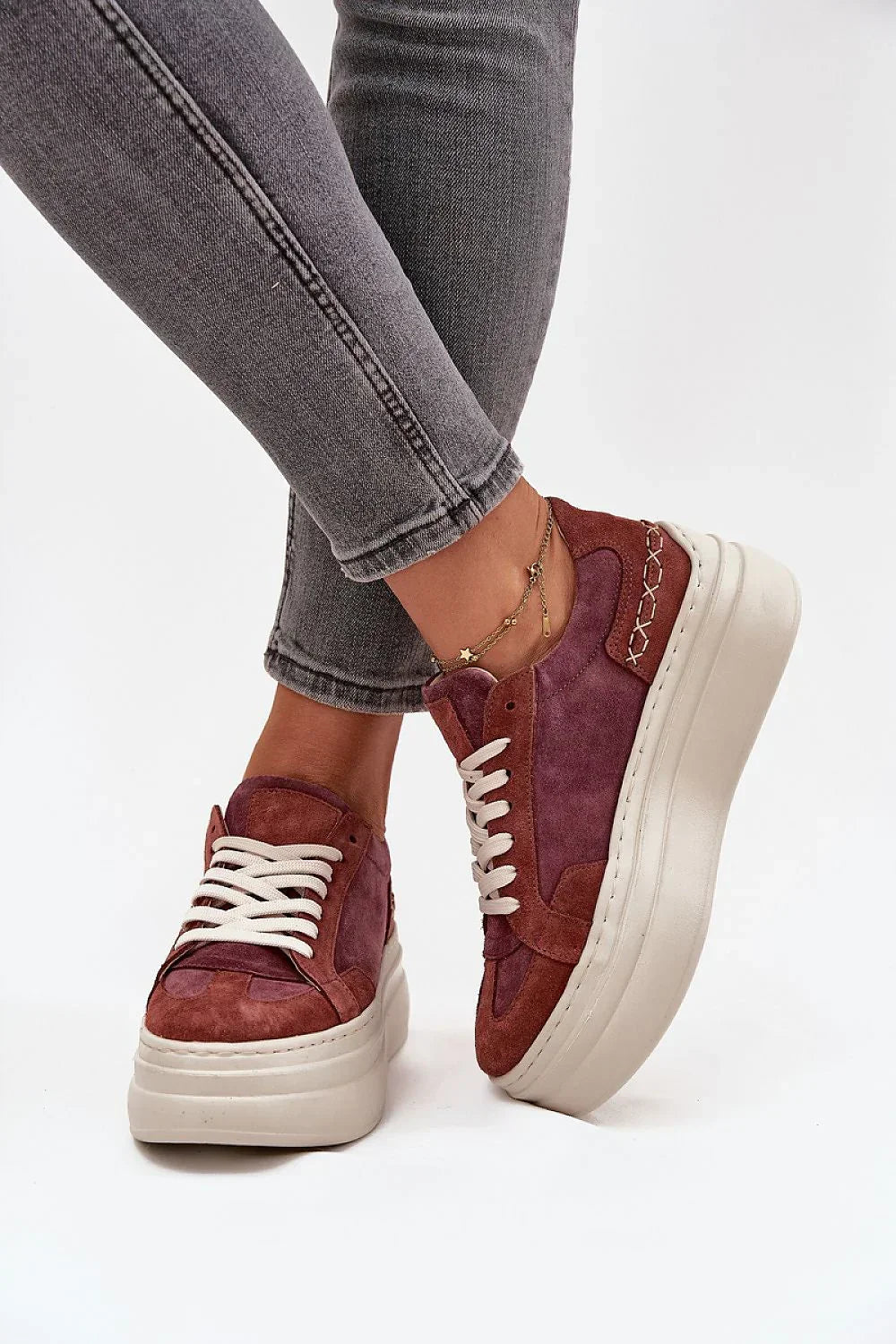 Eco Leather Platform Sneakers Women Chunky Trendy Shoes-women sneakers-LeStyleParfait