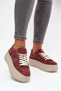 Eco Leather Platform Sneakers Women Chunky Trendy Shoes-women sneakers-LeStyleParfait