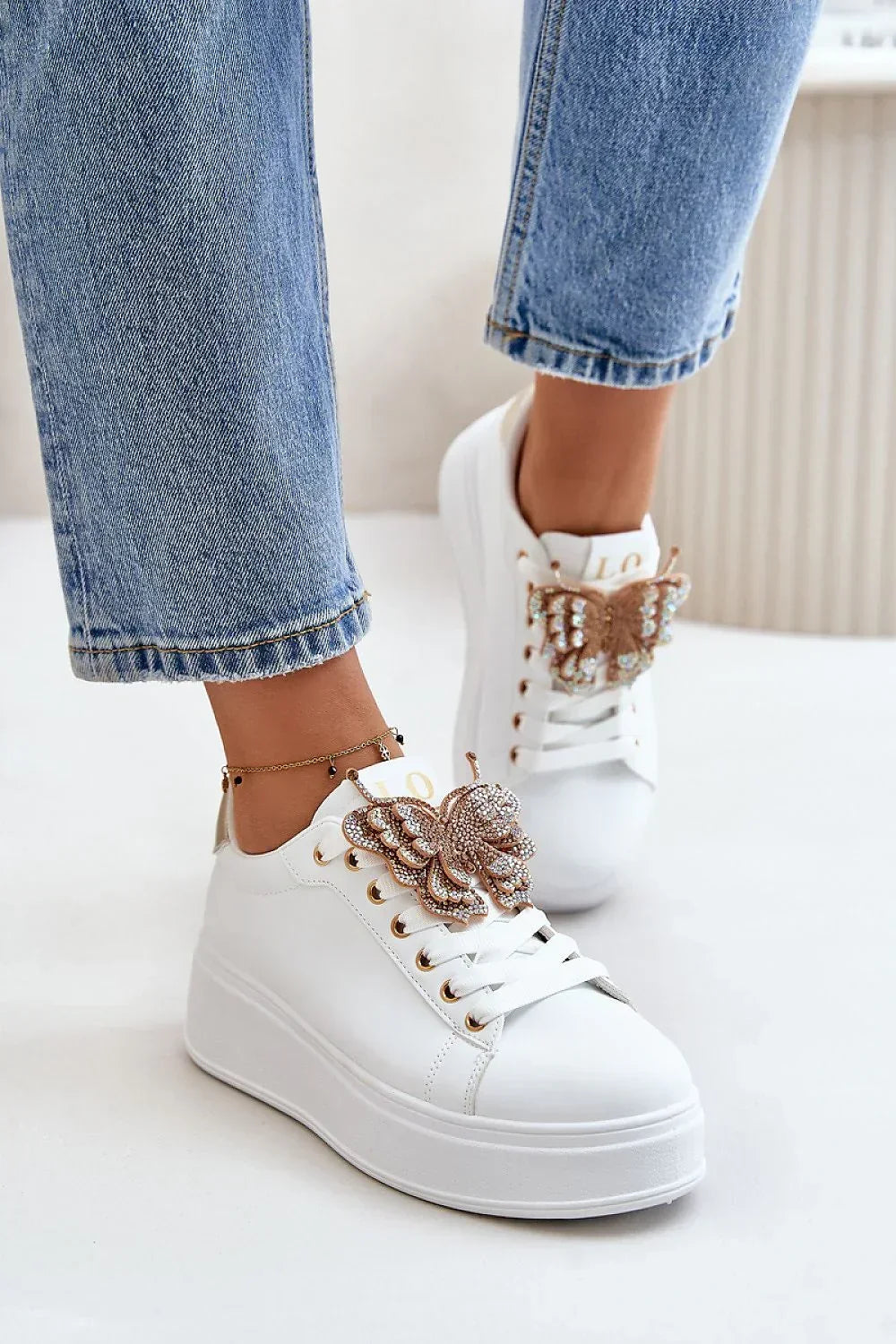 Women Platform Sneakers Decorative Casual School Shoes-women sneakers-LeStyleParfait