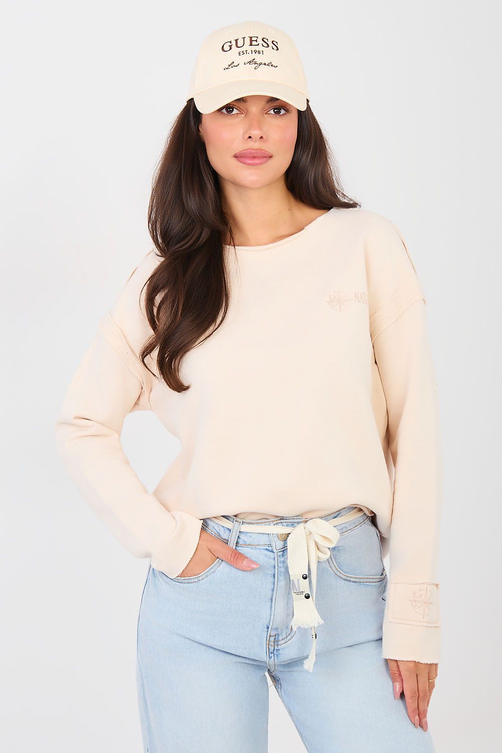 Women Regular Embroidered Crewneck Sweatshirt Premium Style-Women Sweatshirt-LeStyleParfait
