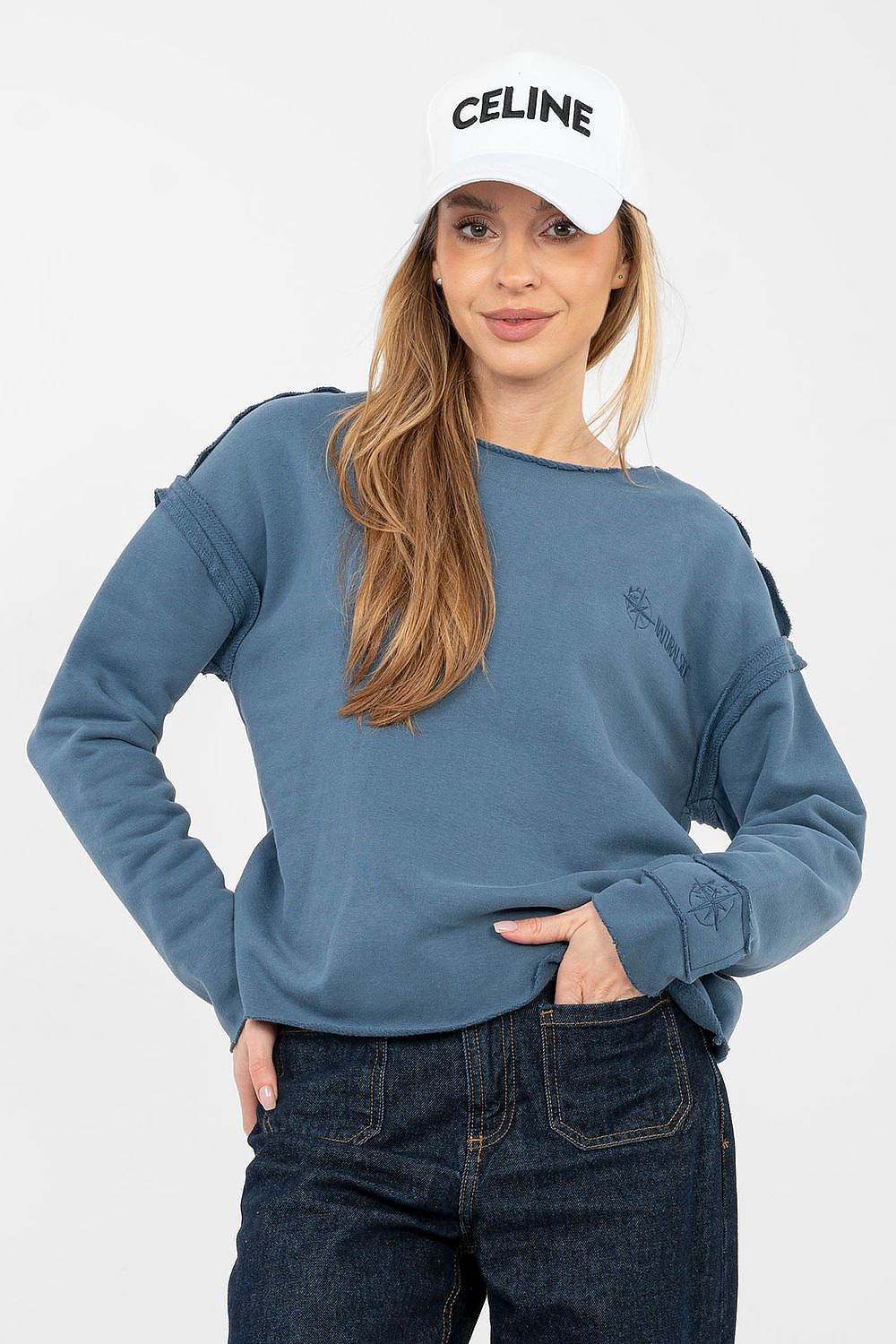 Women Regular Embroidered Crewneck Sweatshirt Premium Style-Women Sweatshirt-LeStyleParfait