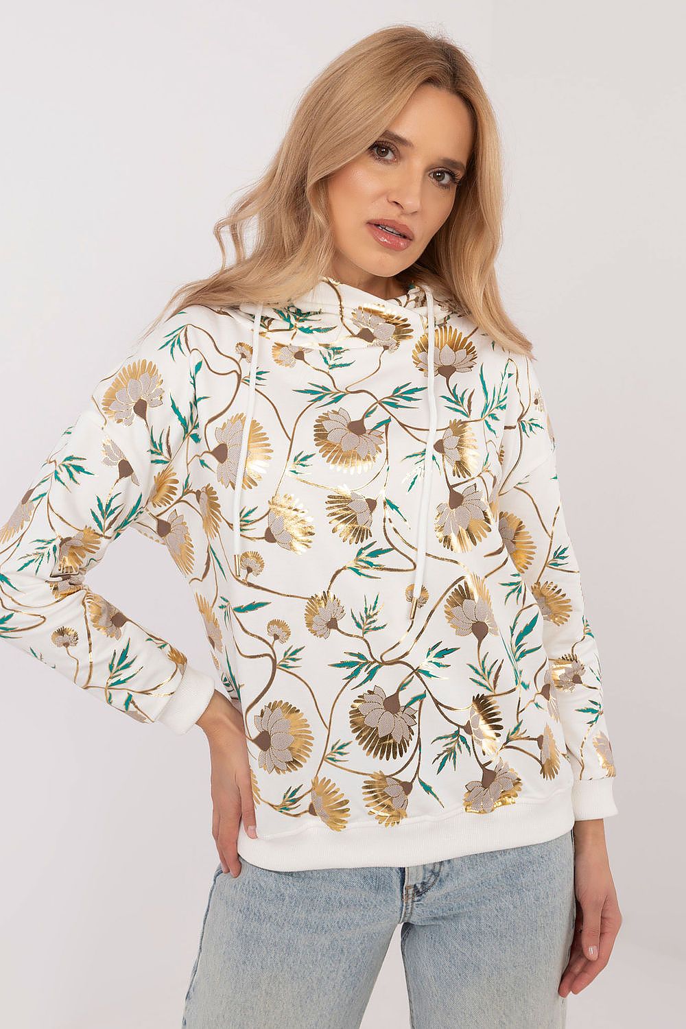 Women Regular Floral Printed Hoodie Trend Style-Women Hoodie-LeStyleParfait