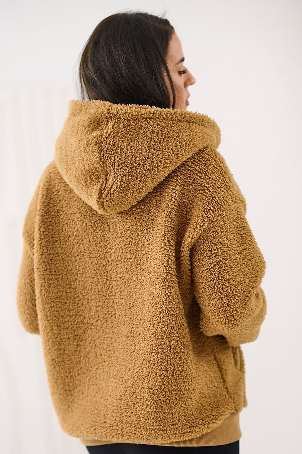 Women Regular Plain-Solid Sherpa Hoodie Cozy Comfort-Women Hoodie-LeStyleParfait