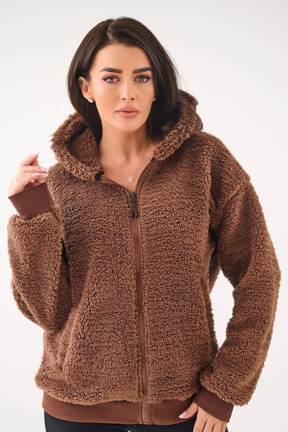Women Regular Plain-Solid Sherpa Hoodie Cozy Comfort-Women Hoodie-LeStyleParfait