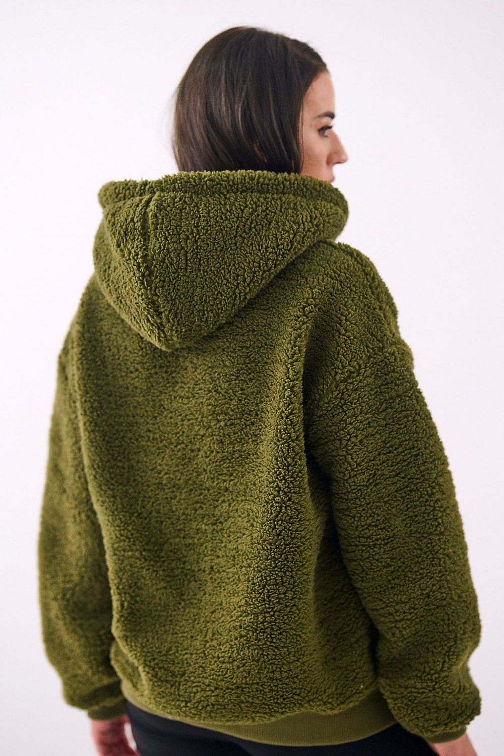 Women Regular Plain-Solid Sherpa Hoodie Cozy Comfort-Women Hoodie-LeStyleParfait