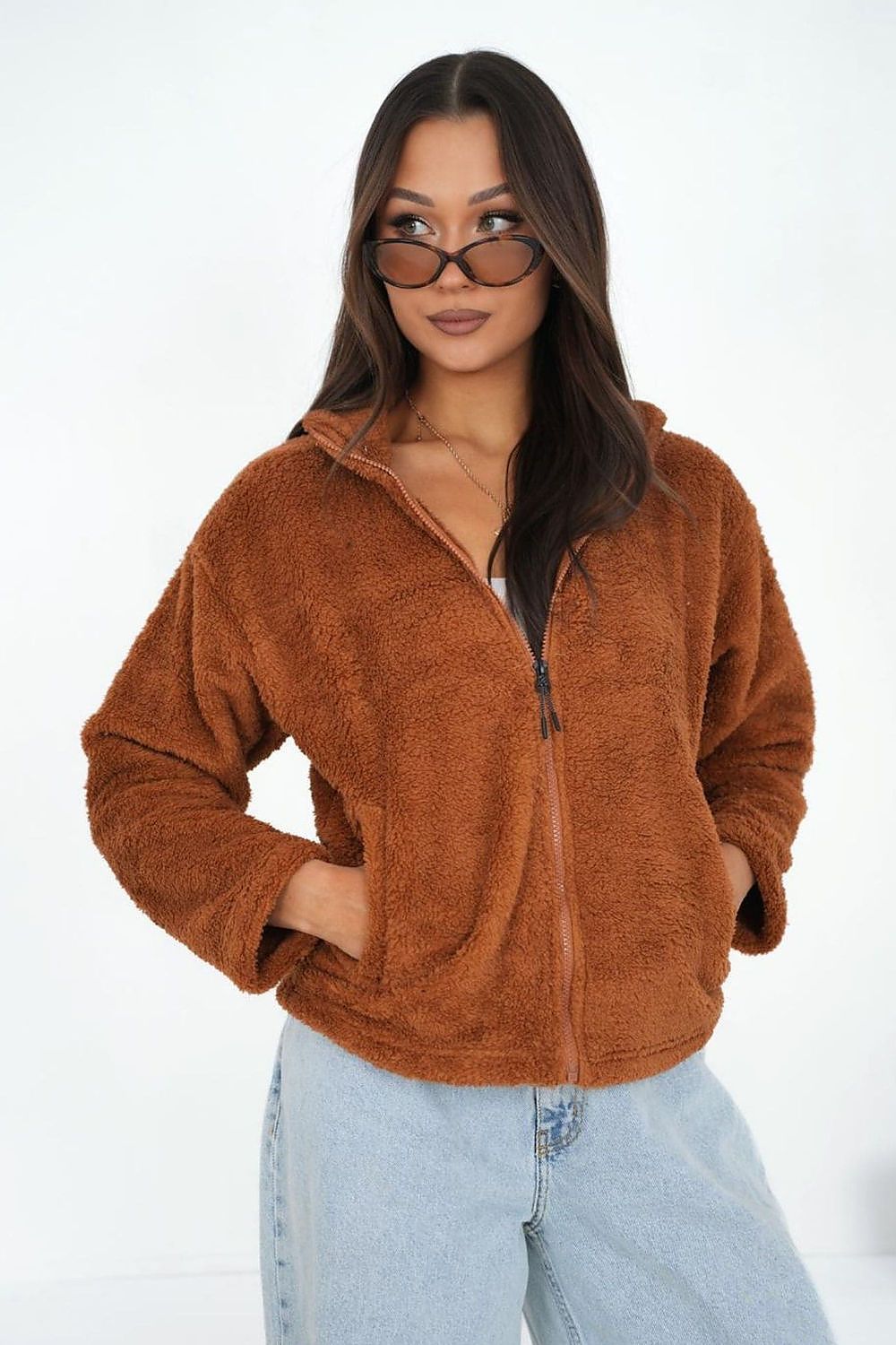 Women Regular Plain-Solid Zip-Up Sweatshirt Essential Fit-Women Sweatshirt-LeStyleParfait